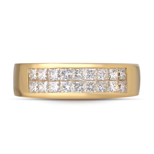 Русские самоцветы Обручальное кольцо из желтого золота с бриллиантами