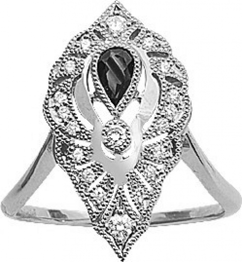 Кольцо с сапфиром и бриллиантами