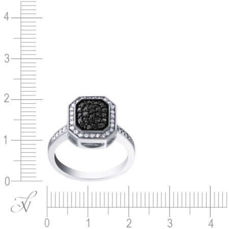 Кольцо из белого золота 585 пробы с бриллиантами