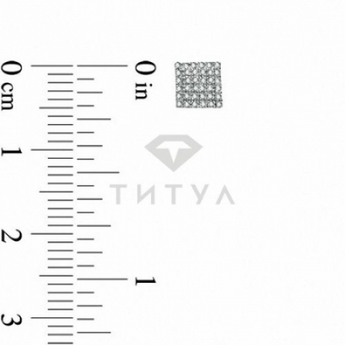 Серьги-гвоздики из белого золота с бриллиантом