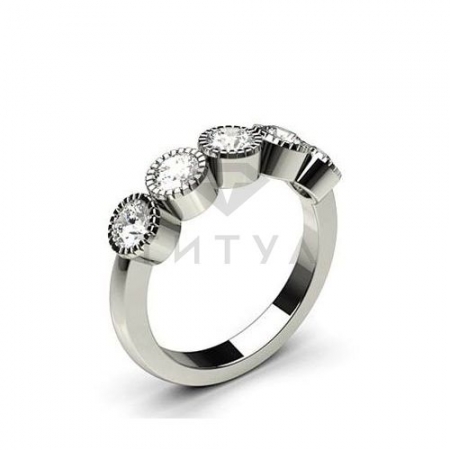 Ювелирная компания «ТИТУЛ» Женское кольцо из белого золота с бриллиантами