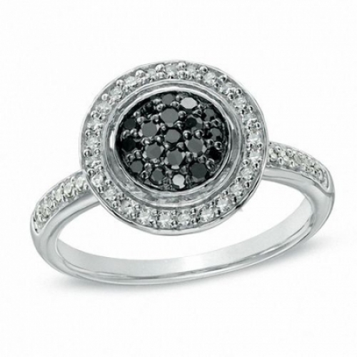 Кольцо из серебра с бриллиантом