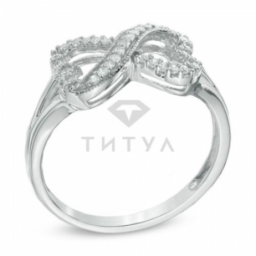 Кольцо "Вечная любовь" из серебра с бриллиантами