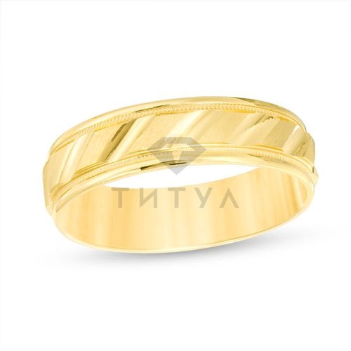 Ювелирная компания «ТИТУЛ» Мужское кольцо из желтого золота без камней
