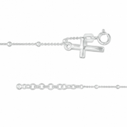 Золотой браслет-анклет с подвеской в виде креста