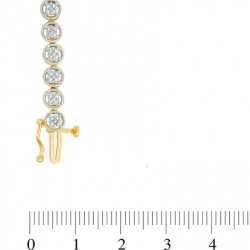 Серебряный браслет с круглыми бриллиантами