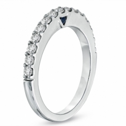 Обручальное кольцо дорожка с бриллиантами и сапфирами