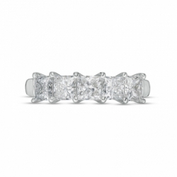 Обручальное кольцо "Принцесса" с бриллиантами и сапфиром