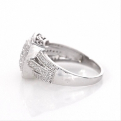 Помолвочное кольцо из белого золота 585 пробы с бриллиантом