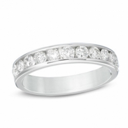 Обручальное кольцо "Изысканная нежность" из белого золота с бриллиантами