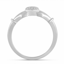 Помолвочное кольцо из белого золота 585 пробы с бриллиантом