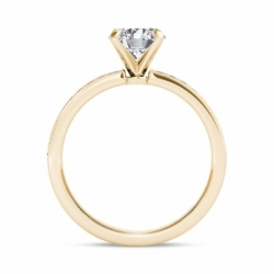Помолвочное кольцо из желтого золота 585 пробы с бриллиантом