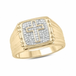 Мужское кольцо из серебра 925 пробы с бриллиантом