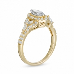 Помолвочное кольцо из желтого золота 585 пробы с бриллиантом