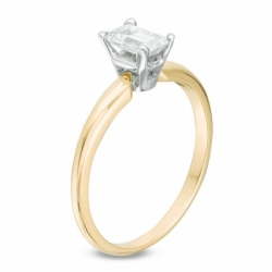 Помолвочное кольцо из желтого золота 750 пробы с бриллиантом