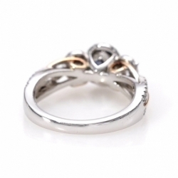 Помолвочное кольцо из золота 585 пробы с сапфиром и бриллиантами