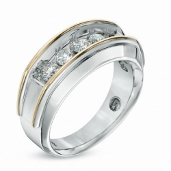 Мужское кольцо из золота 585 пробы с бриллиантом