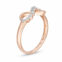Женское кольцо из красного золота 585 пробы с бриллиантом