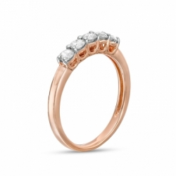 Помолвочное кольцо из красного золота 585 пробы с бриллиантом