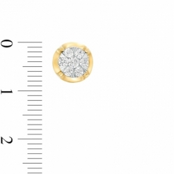 Серьги-гвоздики из золота 585 пробы с бриллиантом