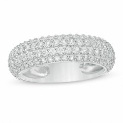 Женское кольцо из серебра с белым сапфиром