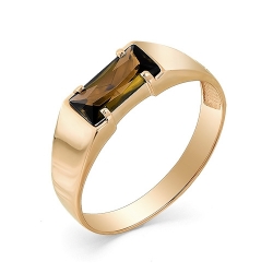 Мужское кольцо из золота c раухтопазом