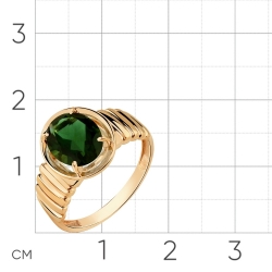 Женское кольцо из красного золота 585 пробы с турмалином