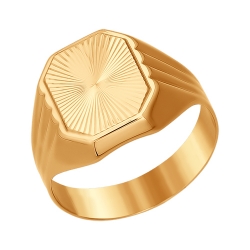 Мужское кольцо из золота без камней SOKOLOV