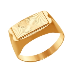 Мужское кольцо из золота без камней SOKOLOV