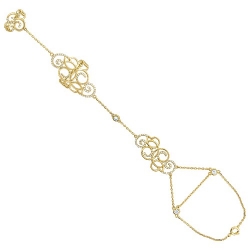 Декоративный браслет из желтого золота c фианитом