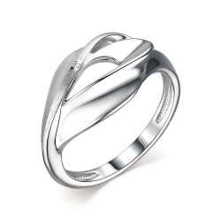 Кольцо серебра с бриллиантом