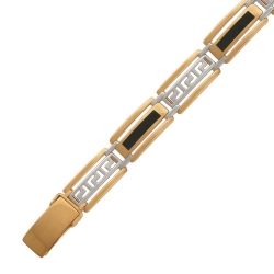 Декоративный браслет из комбинированного золота c ониксом