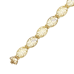 Декоративный браслет из комбинированного золота c бриллиантом