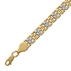 Золотой декоративный браслет без камней