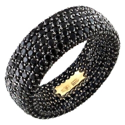 Обручальное кольцо из желтого золота с сапфиром