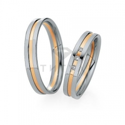 Т-27189 золотые парные обручальные кольца (ширина 4 мм.) (цена за пару)