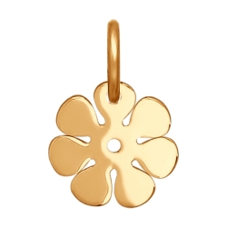 Подвеска «Цветок» из золота без камней SOKOLOV