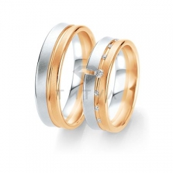 Т-28175 золотые парные обручальные кольца (ширина 6 мм.) (цена за пару)