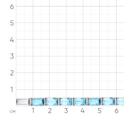 Браслет из белого золота 585 пробы с топазом Swiss и фианитами