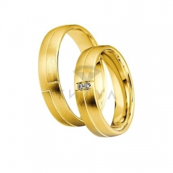 Т-27537 золотые парные обручальные кольца (ширина 5 мм.) (цена за пару)