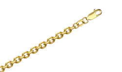Цепочка из желтого золота Ролло с алмазной гранью
