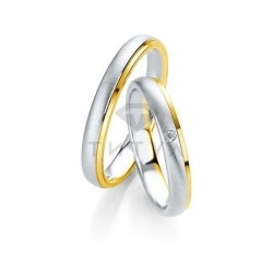 Т-27175 золотые парные обручальные кольца (ширина 3 мм.) (цена за пару)