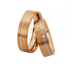 Т-28550 золотые парные обручальные кольца (ширина 6 мм.) (цена за пару)