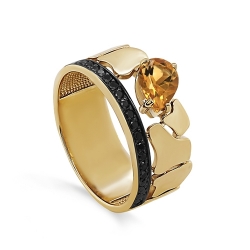 Женское кольцо из желтого золота 585 пробы 