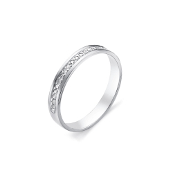 Обручальное кольцо с дорожкой бриллиантов 17 граней
