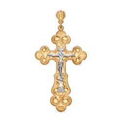 Мужской крестик из золота без камней SOKOLOV