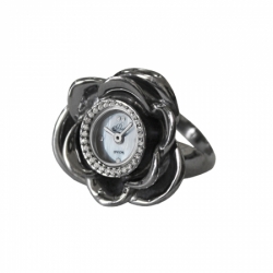 Часы-перстень серебряный Flora Роза