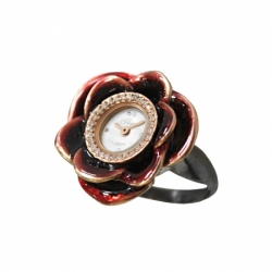 Часы-перстень серебряный Flora Роза