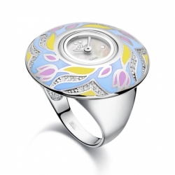 Часы-перстень серебряный Flora Нежность