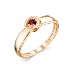 Кольцо из красного золота 585 пробы с рубином